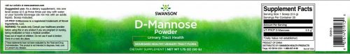 Swanson D-Mannose por 50g