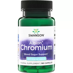   Swanson Albion® Chromium 200mcg 180 kapszula Króm-nikotinát-glicinát-kelát