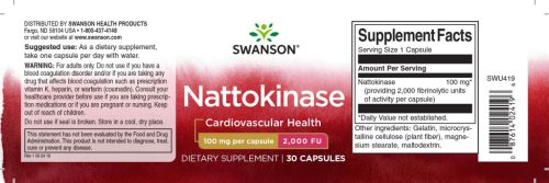 Swanson Nattokinase 100mg (2000 FU) 30 kapszula