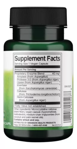 Swanson Anti-Gas Enzyme 90 kapszula emésztést segítő, "gázok elleni" enzim