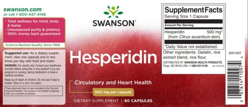 Swanson Hesperidin 500mg 60 kapszula