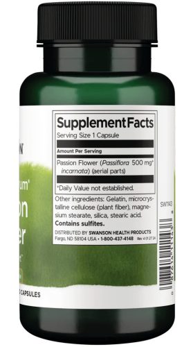 Swanson Golgotavirág (Passion flower) 500mg 60 kapszula