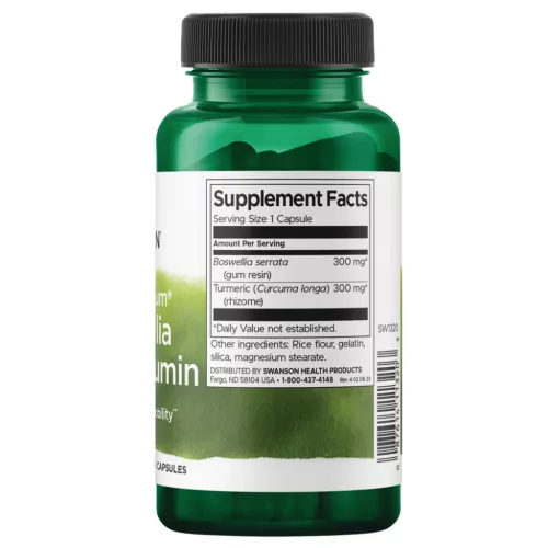 Swanson Boswellia and Curcumin 300-300mg 60 kapszula