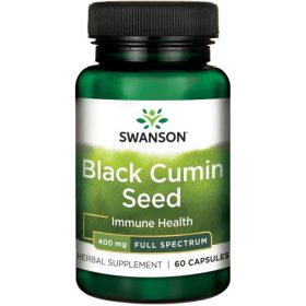   Swanson Black Cumin Seed (Feketekömény mag) 400mg 60 kapszula
