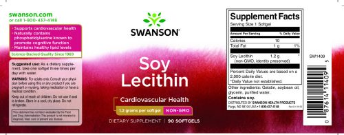 Swanson Soy Lecithin (Szója lecitin) 1200mg 90 lágyzselatin kapszula