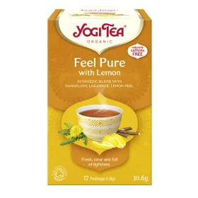   BIO Tisztító méregtelenítő tea citrommal gyermekláncfűvel Yogi Feel Pure