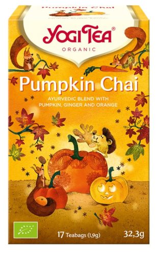 BIO Sütőtökös chai tea 17x1,9g Yogi Pumpkin Chai