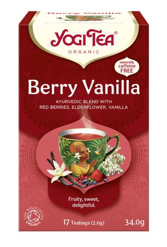 BIO Bogyós gyümölcsös tea vaníliával 17x2g Yogi Berry Vanilla