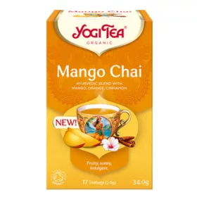 BIO Mangó chai tea 17x2,0g Yogi Mango Chai