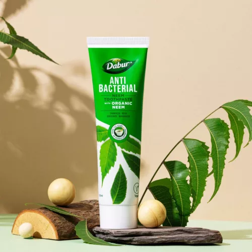 Dabur Antibacterial Neem fogkrém 100ml fluormentes, organikus