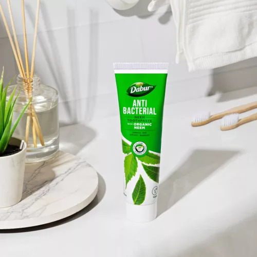 Dabur Antibacterial Neem fogkrém 100ml fluormentes, organikus