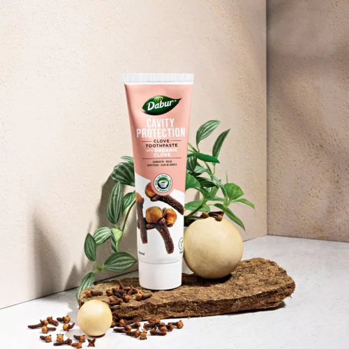 Dabur Cavity Protection Clove szegfűszeg fogkrém 100ml fluormentes, organikus