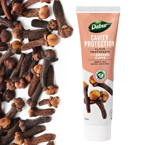 Dabur Cavity Protection Clove szegfűszeg fogkrém 100ml fluormentes, organikus