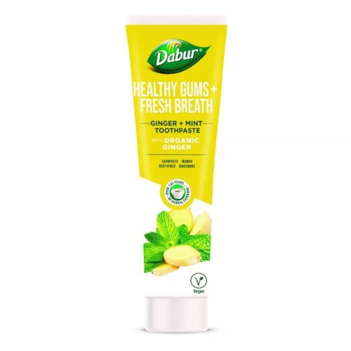 Dabur Healthy Gums+Fresh Breath fogkrém 100ml fluormentes, organikus