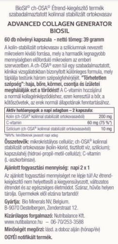 BioSil® ch-OSA Advanced Collagen Generator 60 kapszula