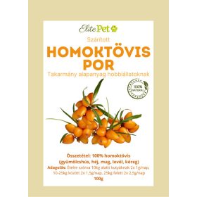   Elite Pet Homoktövis por 100g 100% (gyümölcshús, héj, mag, levél, kéreg)