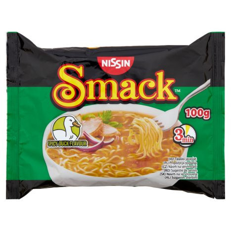 Nissin Smack fűszeres kacsa ízű instant tésztaleves 100 g