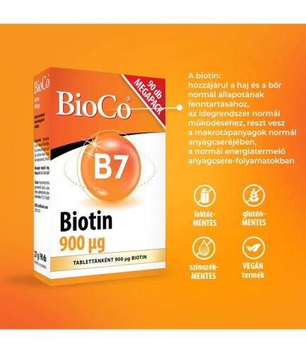 BioCo Biotin 900µg MEGAPACK 90db tabletta