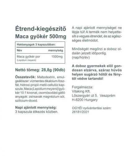 Vitaking MACA 500mg (90) kapszula