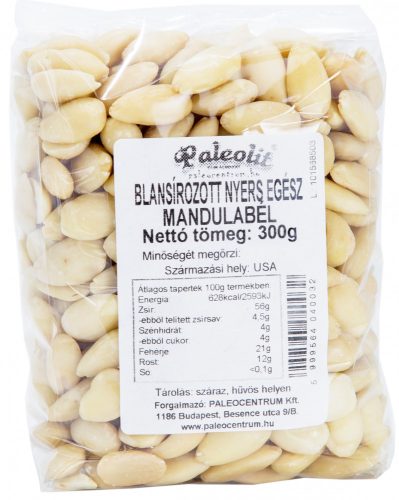 Paleolit Mandulabél blansírozott 300g nyers, egész