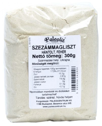 Paleolit Szezámmag préselvény liszt 300g hántolt, fehér