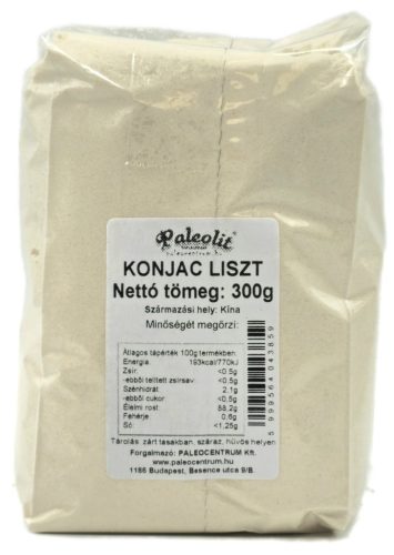 Paleolit Konjac liszt 300g 120-200 mesh glükomannán tartalom min 90%