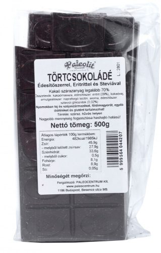 Paleolit Étcsokoládé eritrittel 500g (tört)