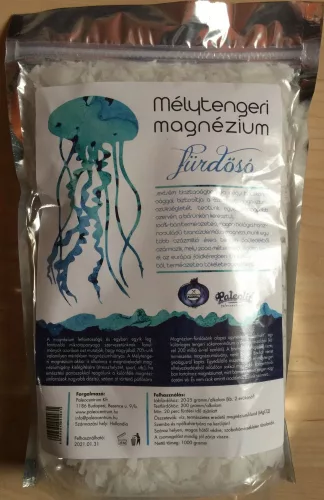 Paleolit Mélytengeri magnézium 1kg fürdő só Magnesium Chloride Hexahydrate 47%
