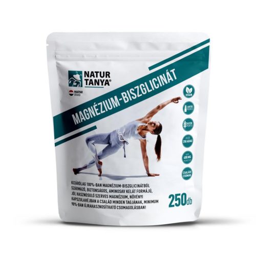 Natur Tanya® Magnézium-Biszglicinát 250 kapszula, vegán, laktóz- és gluténmentes