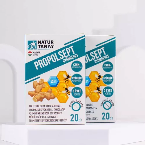 Natur Tanya® PROPOLSEPT gyömbéres szopogató tabletta 20db