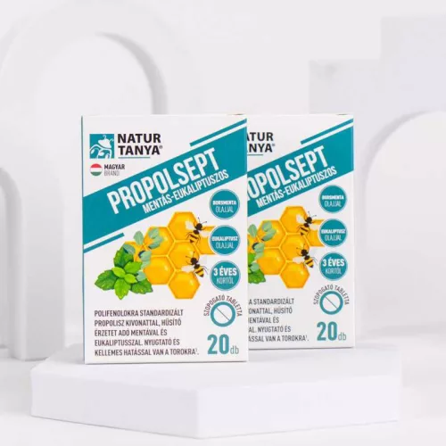 Natur Tanya® PROPOLSEPT mentás-eukaliptuszos szopogató tabletta 20db