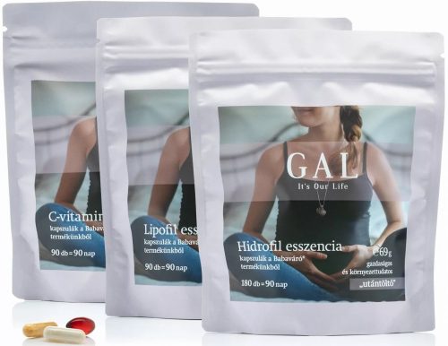 GAL Babaváró - 90 darabos utántöltő 90 lipofil+180 hidrofil+90 C-vitamin kapsz