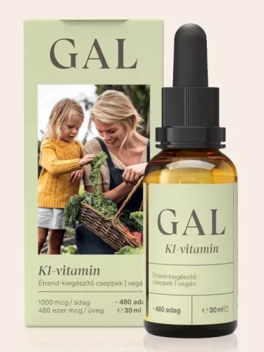 GAL K1-Vitamin 1000mcg K-vitamin 480 adag, 30ml ÚJ