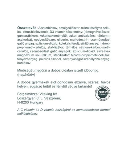 Vitaking C-1000 + D-4000 komplex (200) tabletta