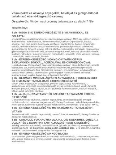 Vitaking 365 Szenior Multivitamin csomag 30 napi adag