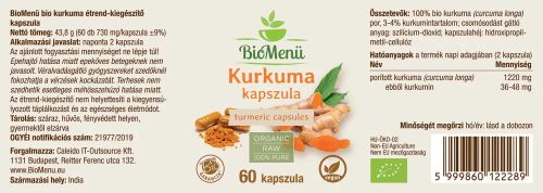 BioMenü BIO Kurkuma kapszula 60db
