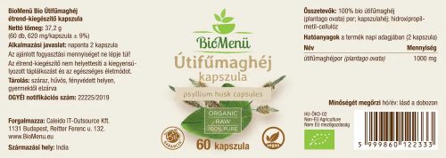 BioMenü BIO Útifűmaghéj kapszula 60db