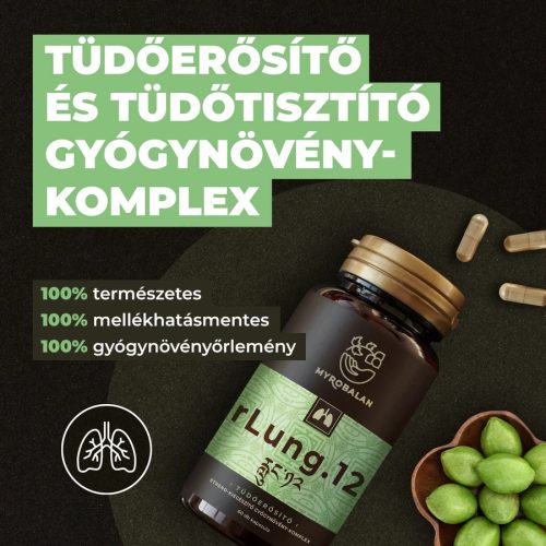 Myrobalan rLung.12 tüdőerősítő 60db gyógynövény komplex kapszula