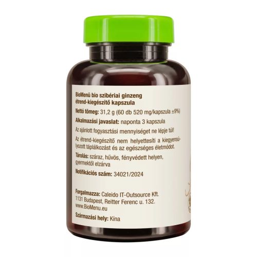 BioMenü BIO Ginzeng kapszula szibériai 60db