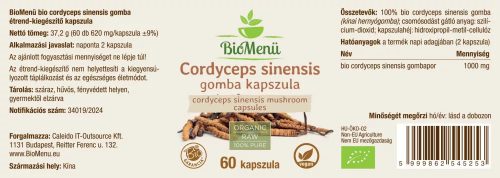 BioMenü BIO Cordyceps sinensis gomba kapszula 60db