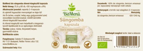 BioMenü BIO Süngomba kapszula 60db