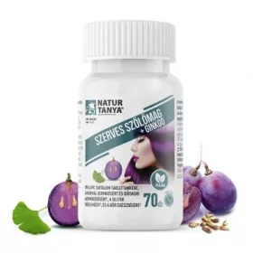   Natur Tanya® Szerves Szőlőmag + Ginkgo 70db tabletta 95 OPC