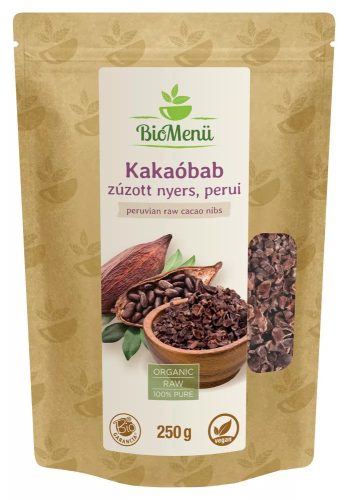 BIO Kakaóbab zúzott, nyers, perui 250g BioMenü