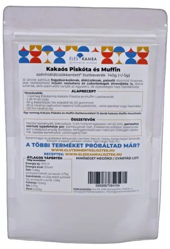 Éléskamra Kakaós piskóta és muffin 140g (csokis proffin) lisztkeverék
