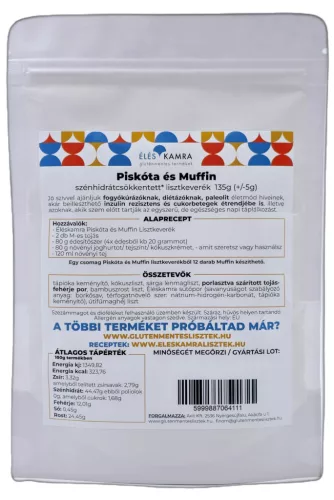 Éléskamra Natúr piskóta és muffin 135g (proffin) lisztkeverék