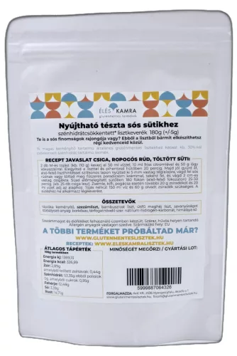 Éléskamra Nyújtható tészta sós sütikhez CH csökkentett lisztkeverék 180g (Paleo)