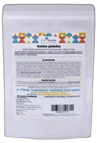 Éléskamra Omlós piskóta CH csökkentett lisztkeverék 125g (Paleo)