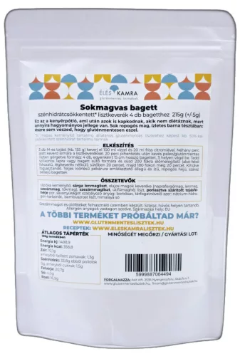 Éléskamra Sokmagvas bagett szénhidrát csökkentett lisztkeverék 215g (Paleo)