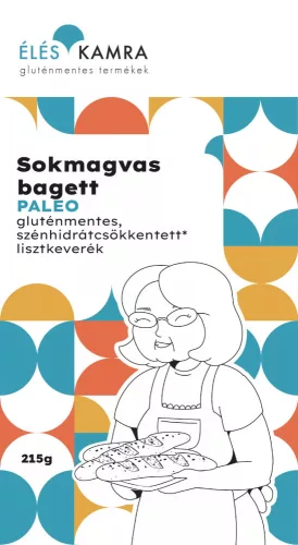 Éléskamra Sokmagvas bagett szénhidrát csökkentett lisztkeverék 215g (Paleo)