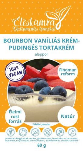 Éléskamra Vegán Bourbon vaníliás krém puding és tortakrém alappor 60g GM